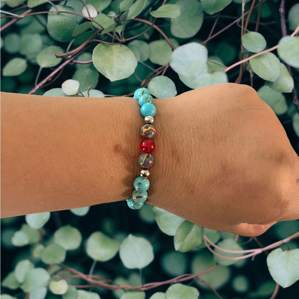 Handmade Natural Stone Turquoise Bracelet